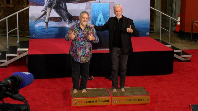 James Cameron and Jon Landau Handprint and Footprint Ceremony