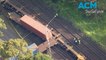 Merging trains collide, freight train derailed in south Sydney