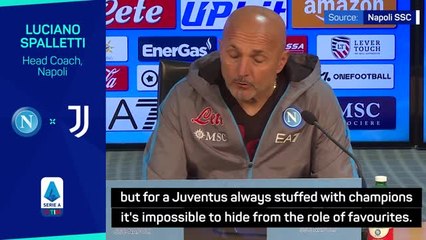 Spalletti says Juventus can't be considered 'underdogs'