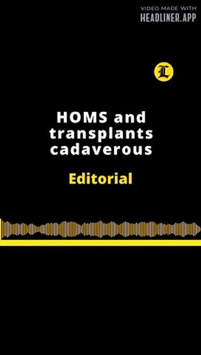 EDITORIAL EN INGLÉS | HOMS AND TRANSPLANTS CADAVEROUS