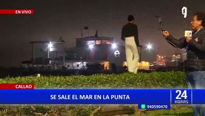 Oleaje anómalo en el Callao: mar se sale en La Punta