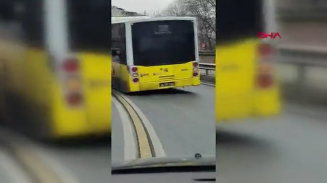 Kağıthane’de seyir halindeki İETT otobüsünün tekerleği fırladı