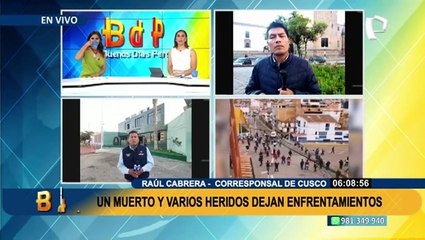 Tras fallecimiento de dirigente en Cusco: más pobladores llegarán hoy al centro histórico