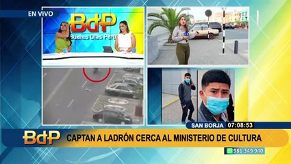 Ladrón huye al ser descubierto cerca del Ministerio de Cultura