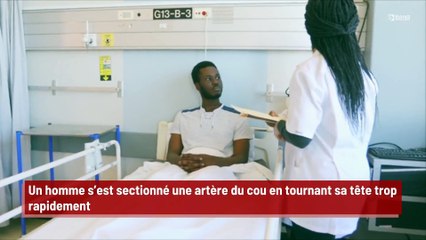 Un homme s’est sectionné une artère du cou en tournant sa tête trop rapidement !