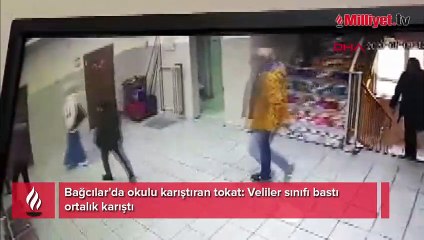 Download Video: Bağcılar'da okulu karıştıran tokat! Veliler sınıfı bastı ortalık karıştı