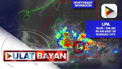 LPA, huling namataan sa silangan ng Surigao City