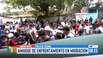 Se registran amague de enfrentamientos en oficinas de Migración