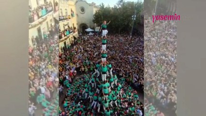 İspanya'da düzenlenen "İnsan Kulesi Festivali" kötü sonla bitti!