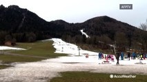 Europe's ski resorts struggle to stay open in unusual warm winter