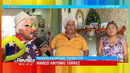 Marco Antonio se convierte en el payaso Estrellita para llevar alegría a los pacientes renales