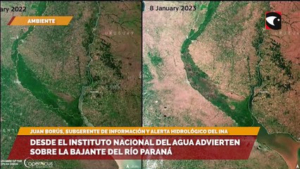 Desde el instituto nacional del agua advierten sobre la bajante del Río Paraná