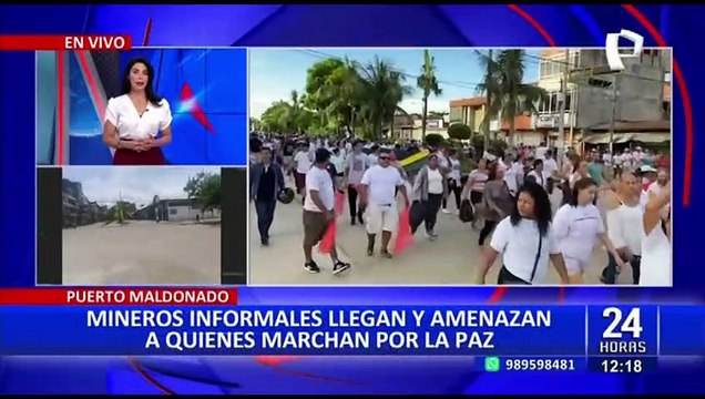 Puerto Maldonado: mineros ilegales llegan en tráileres para sumarse a protestas