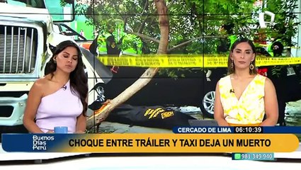 Cercado de Lima: Choque entre un tráiler y un auto deja una persona fallecida