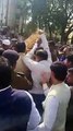 जिले में बिगड़ती कानून व्यवस्था पर कांग्रेस ने शव यात्रा निकालकर किया प्रदर्शन