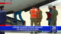 Callao: llegan heridos en protestas ocurridas en la región Puno