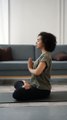 A Woman Meditating In Lotus Position