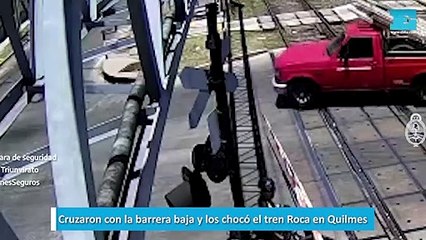 Cruzaron con la barrera baja y los chocó el tren Roca en Quilmes