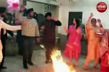 वीडियो: लखनऊ में धूम धाम से मनी लोहड़ी, ढोल के थाप पर नाचे लोग