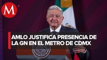 “No le hace que nos critiquen”: AMLO defiende presencia de Guardia Nacional en el Metro