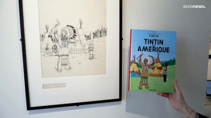 Ilustração original da capa do livro "Tintim na América" vai a leilão