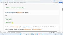 Subjekt plats i Svenska språket - مكان الفاعل في اللغة السويدية