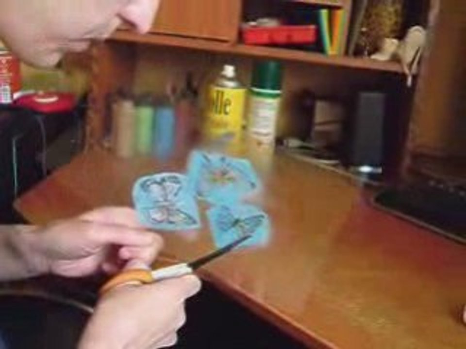 faire un papillon en 3d serviettage