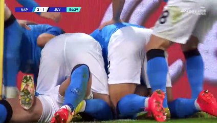 الهدف الثالث لـ نابولي ضد يوفنتوس بأقدام اللاعب أمير رحماني