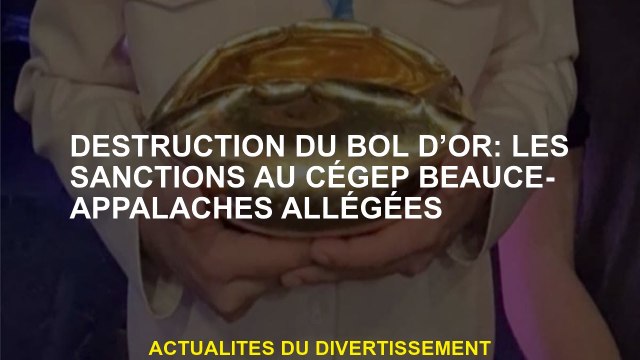 Destruction du bol doré: sanctions à Cégep Beauce-Appalaches éclaircies