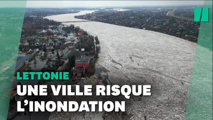 En Lettonie, la ville de Jekabpils risque l'inondation