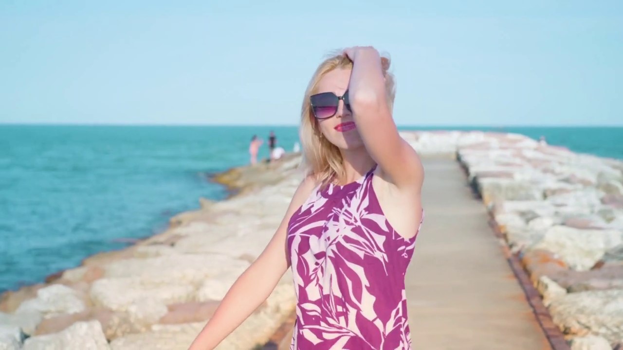 Beautiful Young Model Women by the Sea | Free Stock Footage | Romance Post BD