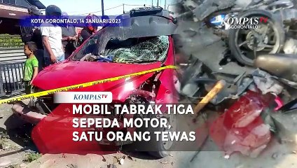 Mobil Tabrak Tiga Sepeda Motor, Satu Orang Tewas
