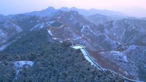 Çin Seddi'nin Jinshanling Bölümünden Göz Alıcı Kar Manzaraları