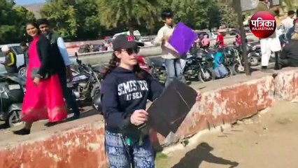 जलमहल की पाल पर काइट फेस्टीवल, पर्यटकों की लगी भीड़... देखिए VIDEO