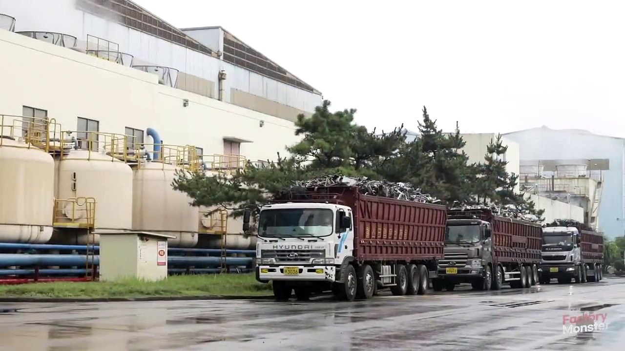 Amazing Scale! Process of Making I-Beam with Metal Scrap. Korean Steel Factory