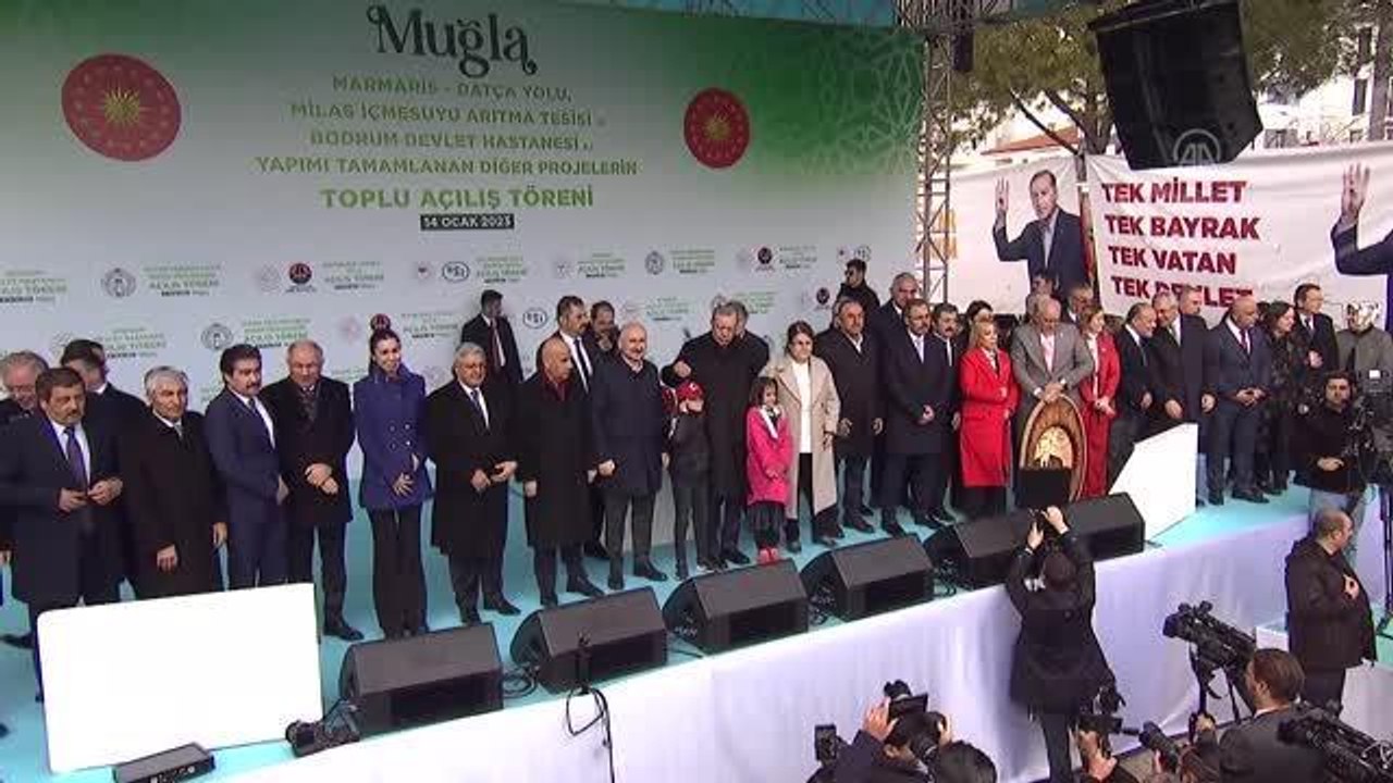 Cumhurbaşkanı Erdoğan, Marmaris-Datça yolu ve Milas içme Suyu Arıtma Tesisinin açılışını yaptı