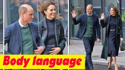 Prince William's body language is 'very slightly unsure'   whereas Kate shows 'resilience'