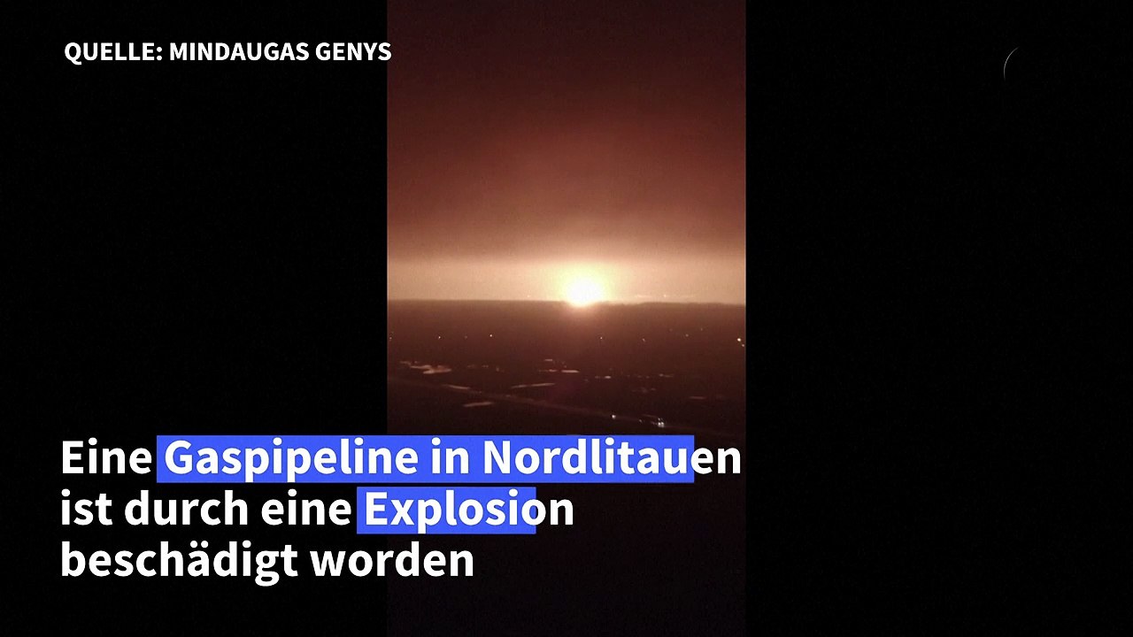 Gaspipeline in Litauen durch Explosion beschädigt