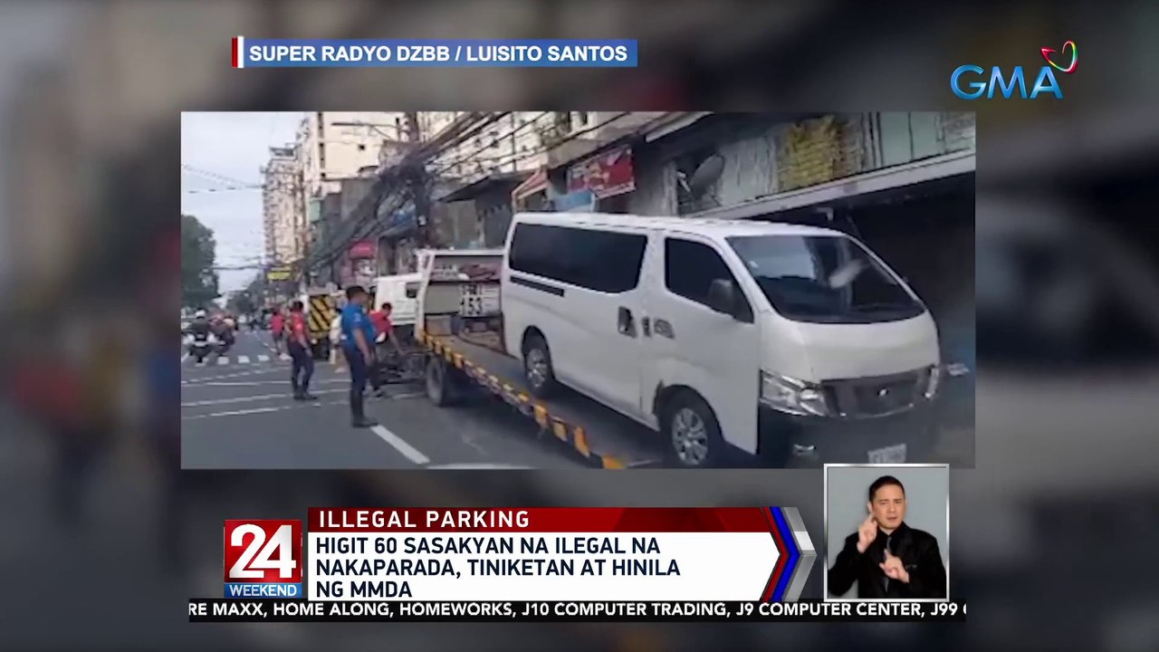 Higit 60 sasakyan na ilegal na nakaparada, tiniketan at hinila ng MMDA | 24 Oras Weekend