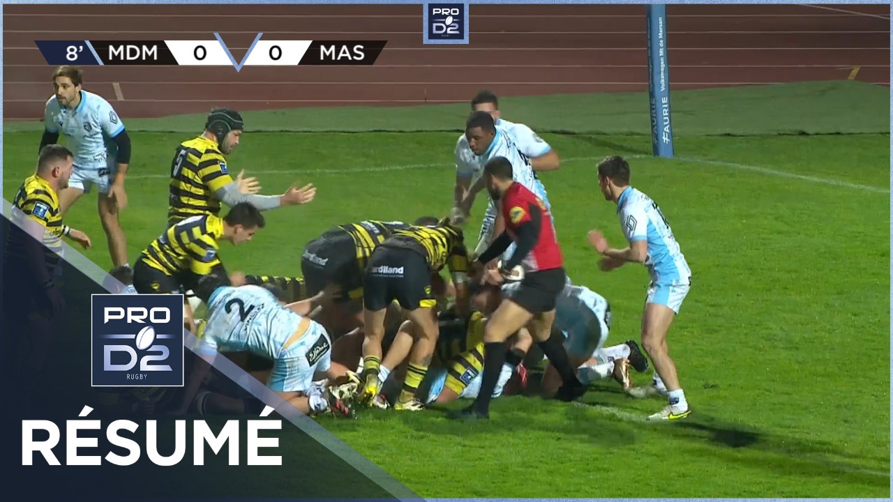PRO D2 - Résumé Stade Montois-Rugby Club Massy Essonne: 23-7 - J17 - Saison 2022/2023