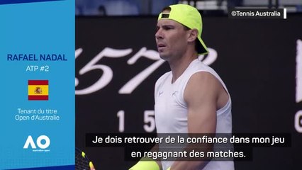 Open d'Australie - Nadal : "Retrouver de la confiance dans mon jeu"