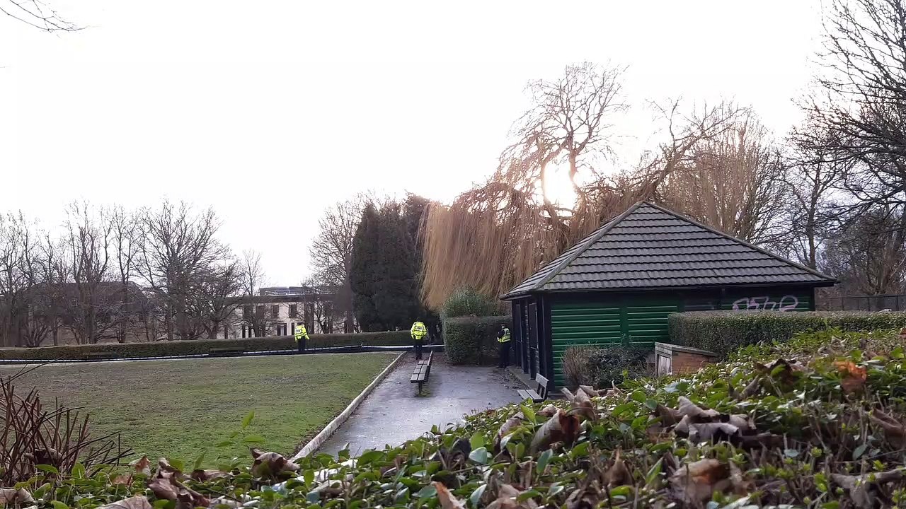 Police cordon on Woodhouse Moor following sudden death of man