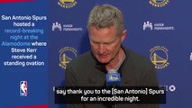 BASKETALL: NBA: Kerr thankful to the Spurs for 'emotional' night at Alamodome