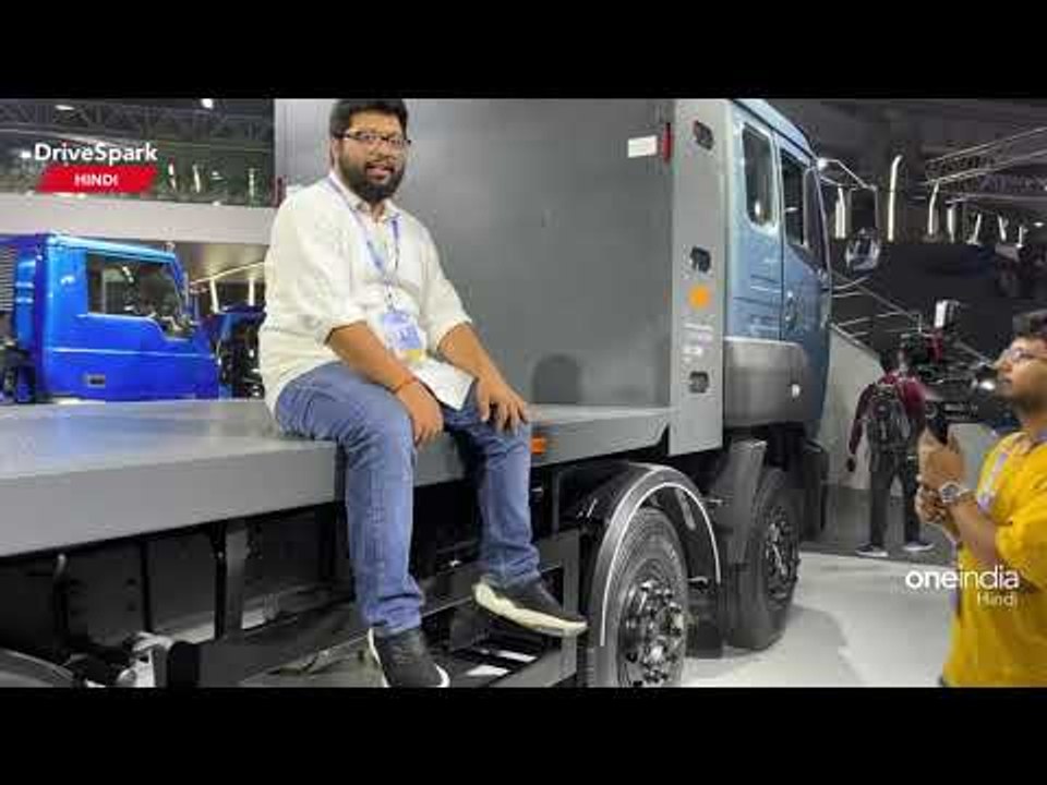 Auto Expo 2023: Tata Motors Commercial Vehicles Trucks, Bus & CNG | Promeet Ghosh | HINDI DriveSprak