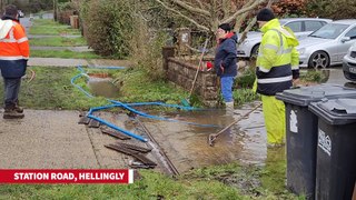 Hailsham and Hellingly under water - Residents pump sewage from gardens