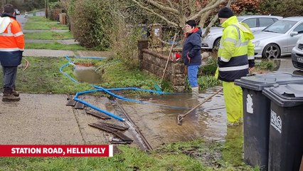 Hailsham and Hellingly under water - Residents pump sewage from gardens