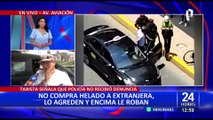 San Borja: Extranjeros agreden a taxista por no comprarles un helado y luego le roban