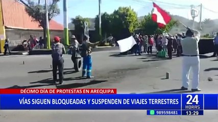 Arequipa: ¿Cómo se viene desarrollando el décimo día de protestas en contra del Gobierno?