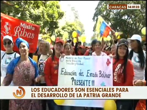 Profesores en Caracas se movilizaron en defensa del proceso revolucionario