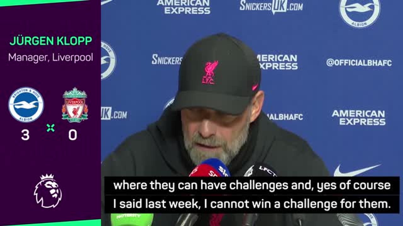 Klopp 'can't remember' a worse Liverpool performance